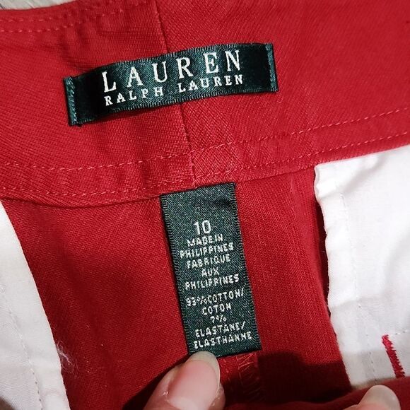 EUC LRL Red Straight Leg Pants - Picture 6 of 9